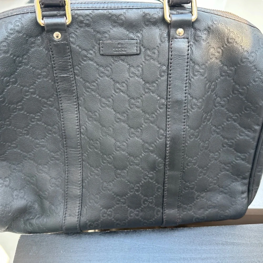 Gucci Black Embossed Tote Bag - Picture 10 of 10